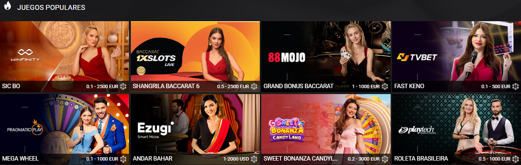 Categorías de juegos